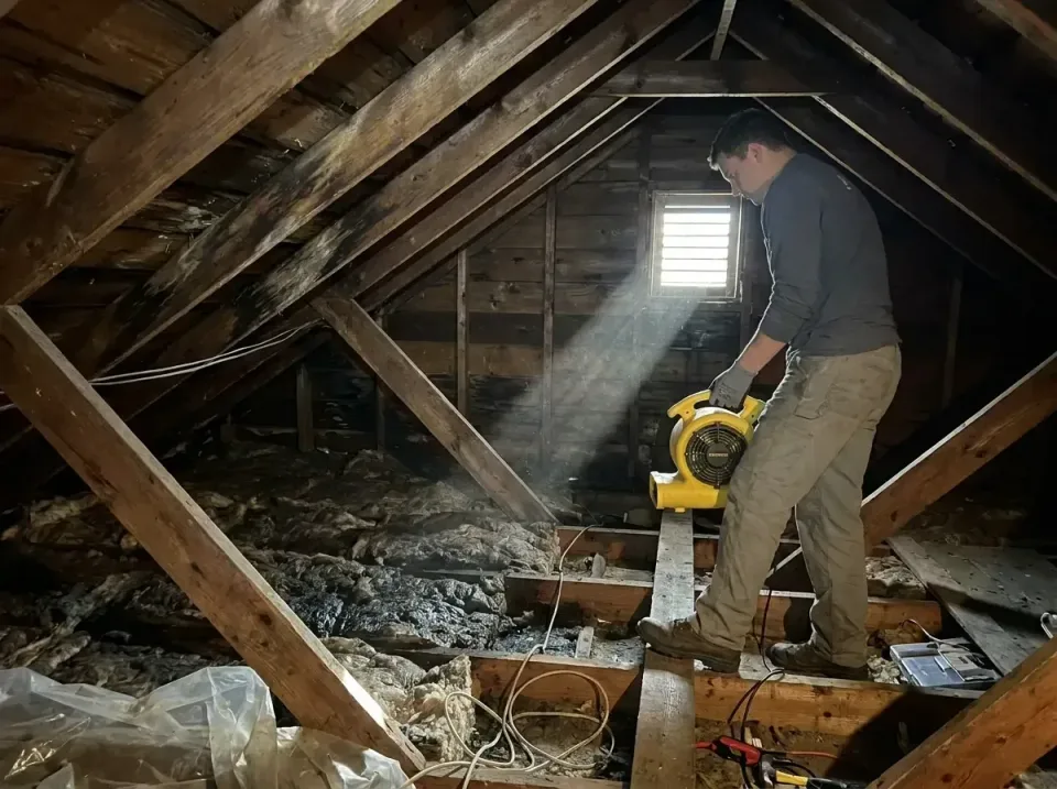 attic-water-damage-drying-proc-007 — frequently asked questions, Emergency Water Extraction & 24/7 Flood Response in Simpson…